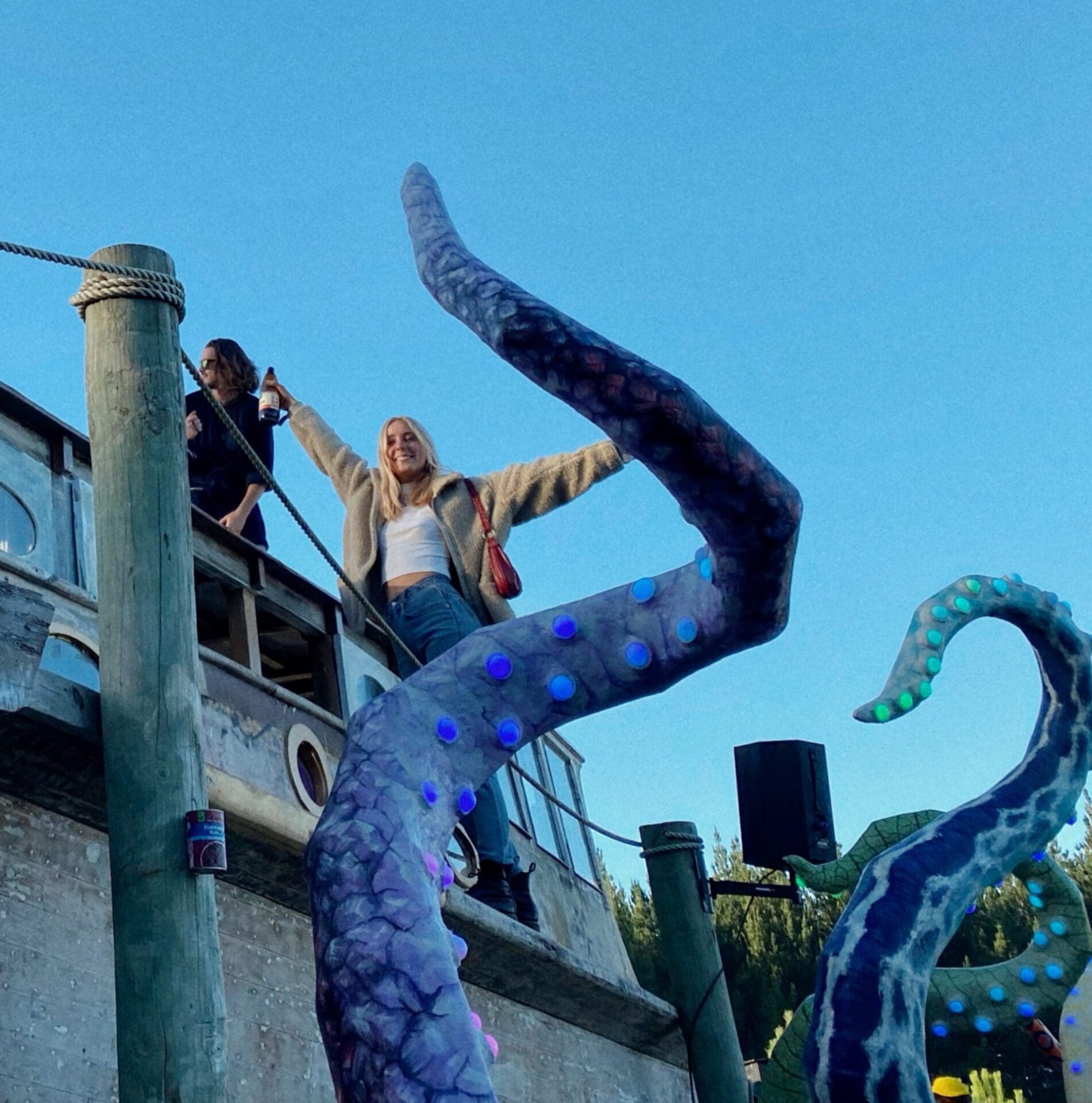 Jayna aboard the Janky Mermaid